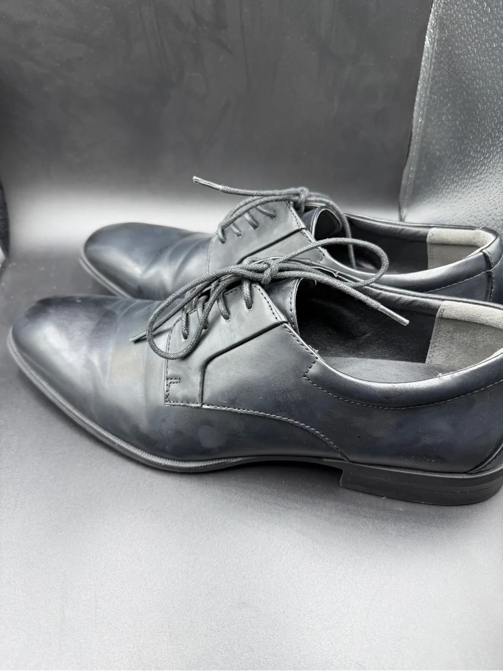 Alfani Black Leather Derby Lace-Up Shoes